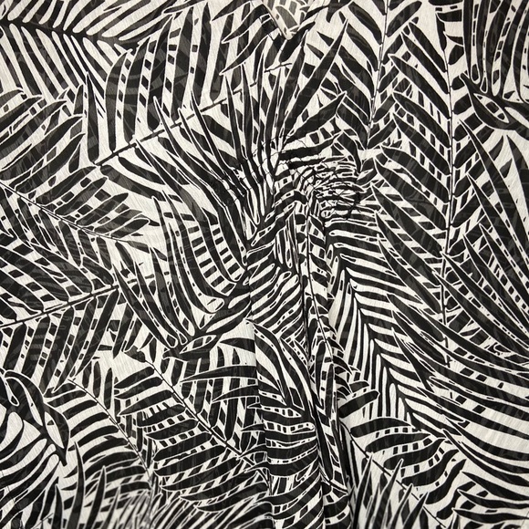 ⭐️ Cover 2 Cover Jungle Print Black White Leaf Print Beach Cover up size XS - Picture 3 of 6